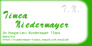 timea niedermayer business card